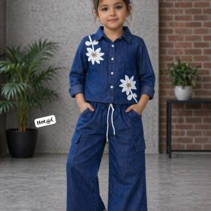 GIRLS DENIM  2 PCS SET.