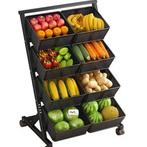 Fruit and vegetables storage basket shelf.