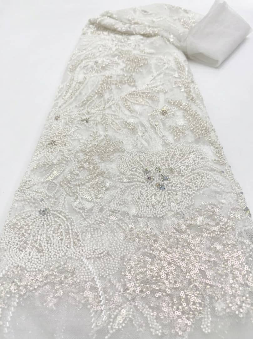 Radiant and beguiling luxury full beaded lace - Image 3