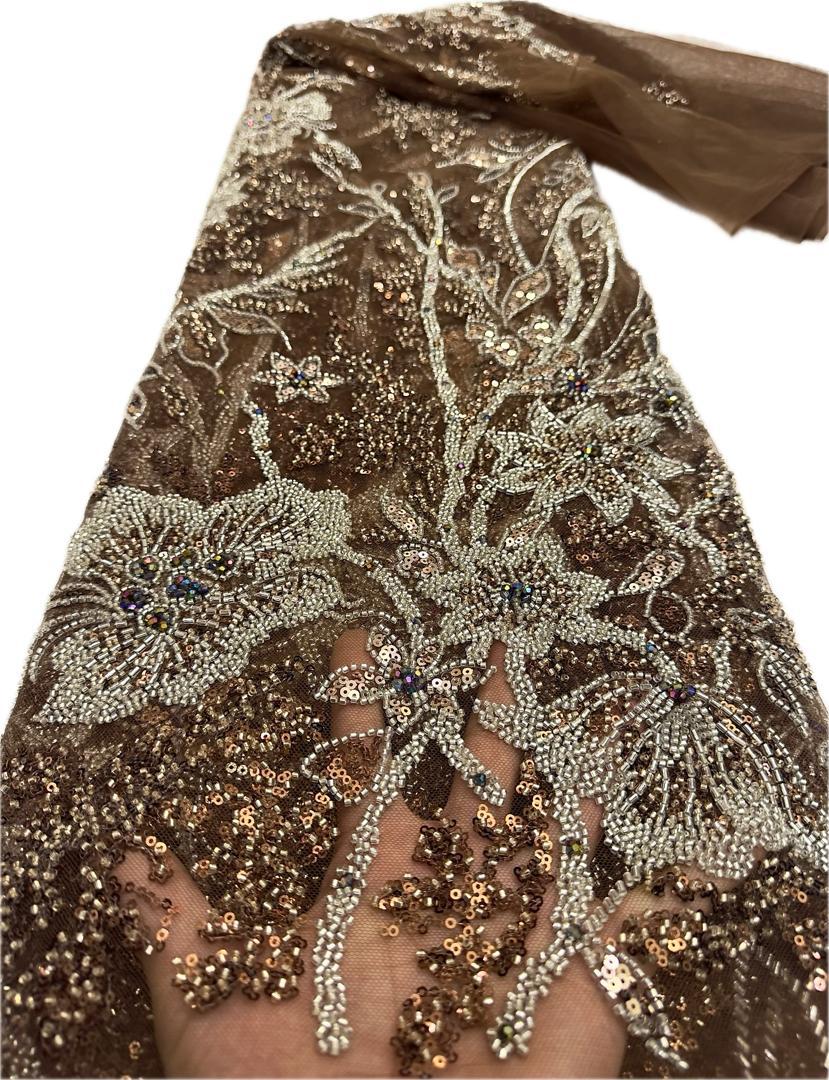 Radiant and beguiling luxury full beaded lace - Image 4