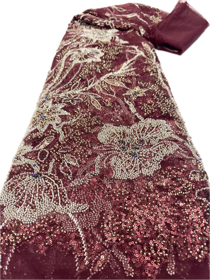 Radiant and beguiling luxury full beaded lace - Image 5