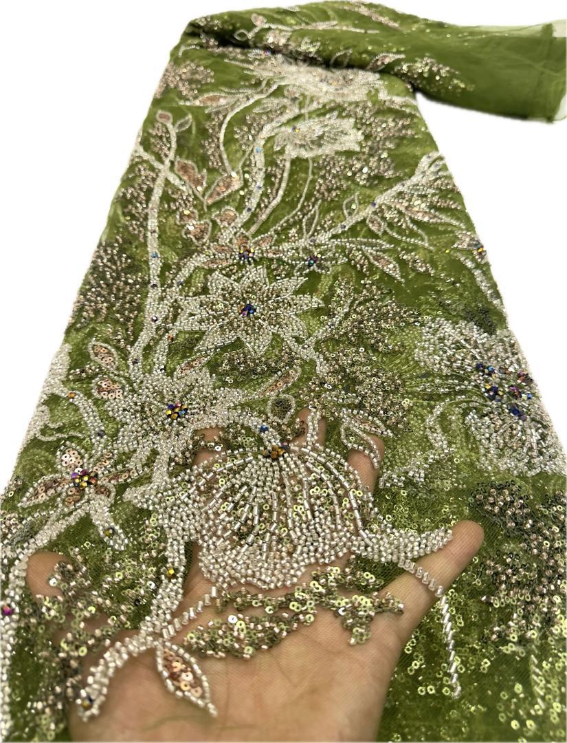 Radiant and beguiling luxury full beaded lace - Image 6