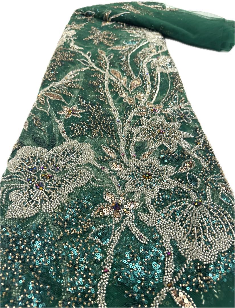 Radiant and beguiling luxury full beaded lace - Image 9
