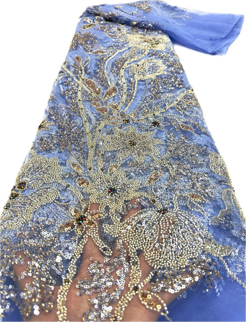 Radiant and beguiling luxury full beaded lace - Image 11