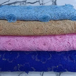 Luxury Swiss Lace with chiffon 3D.