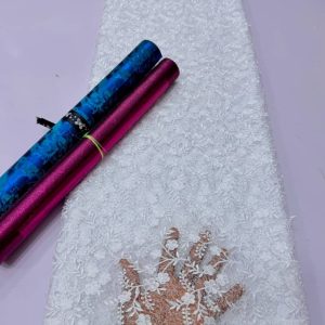 MESH LACE with wire embroidery.