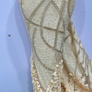 3D beaded lace.