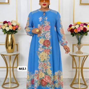 CARIBBEAN LONG CHIFFON GOWN.