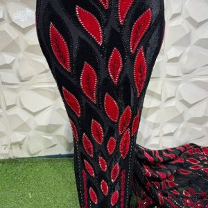 Velvet handbeaded lace.