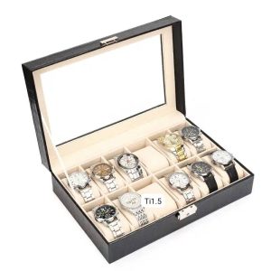 20 Slots Wrist Watch Box - Watch Holder Storage Case Organizer - PU Leather Watch Display Box.