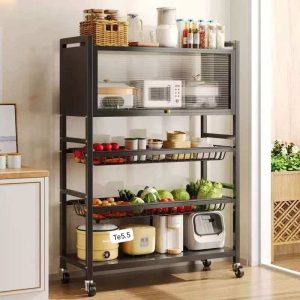 Multi-tiered Multifunctional Storage Rack with Cover Type A.