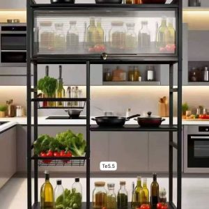 Multi-tiered Multifunctional Storage Rack with Cover Type B.