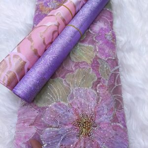 Floral 3D handbeaded lace.