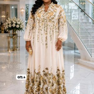 Lovely long gown.