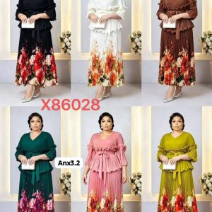 Miyaki skirt and blouse.