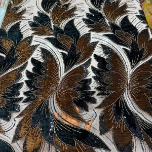 Velvet beaded lace.
