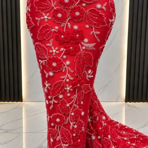 3D Engraved Beaded Lace.