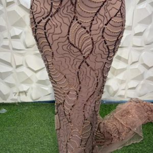 Handbeaded lace.